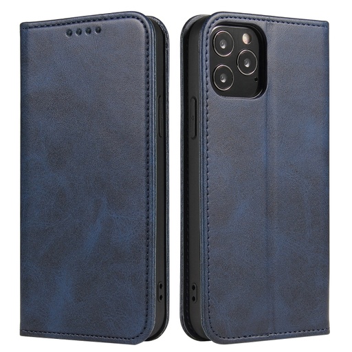 [00-92] iPhone 13 Pro Max Calf Texture Magnetic Horizontal Flip Leather Case with Holder & Card Slots & Wallet